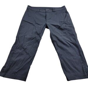 Eddie Bauer Pants Womens 12 Black Capri Nylon Outdoor Hiking